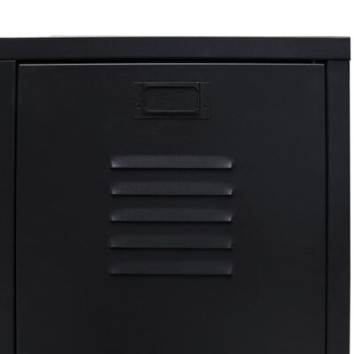 vidaXL Wardrobe Metal Industrial Style 67x35x107 cm Black
