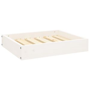 vidaXL Dog Bed White 51,5x44x9 cm Solid Wood Pine