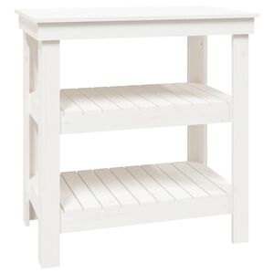 vidaXL Work Bench White 78.5x50x80 cm Solid Wood Pine