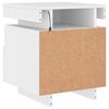vidaXL Bedside Cabinets with LED Lights 2 pcs White 40x39x48.5 cm