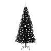 vidaXL Christmas Tree with 300 LEDs with Stand Black 210 cm PVC