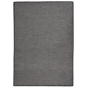 vidaXL Outdoor Flatweave Rug 140x200 cm Grey