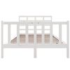 vidaXL Bed Frame without Mattress White Solid Wood Pine Small Double