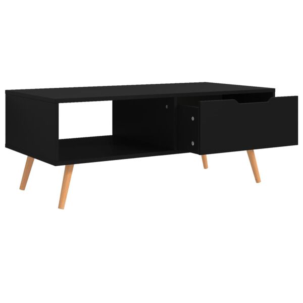 vidaXL Coffee Table Black 100x49.5x43 cm Engineered Wood