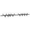 vidaXL Sliding Door Hardware Kit 400 cm Steel Black
