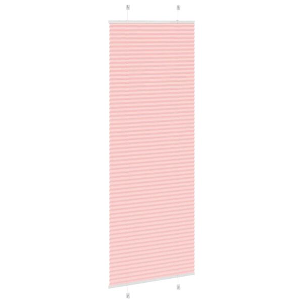 vidaXL Pleated Blind Pink 75x200 cm Fabric Width 74.4 cm Polyester