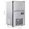 vidaXL Ice Cube Maker with Door Silver 43 x 40 x 71 cm Stainless Steel