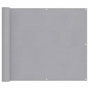 vidaXL Balcony Screen Light Grey 100 x 400 cm Oxford Fabric