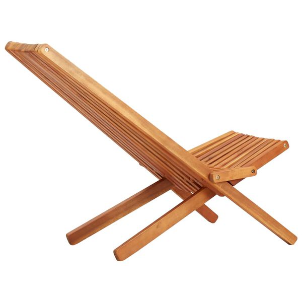 vidaXL Folding Outdoor Lounge Chair Solid Acacia Wood