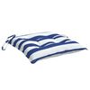 vidaXL Chair Cushions 6 pcs Blue&White Stripe 40x40x7 cm Fabric