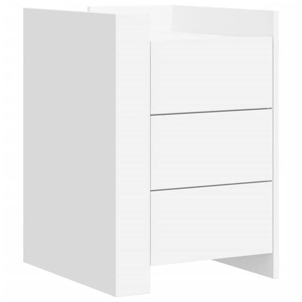 vidaXL Bedside Cabinet White 45x50x65 cm Engineered Wood
