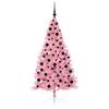 vidaXL Artificial Pre-lit Christmas Tree with 300 LEDs Pink 180 cm PVC