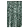 vidaXL Fly Curtain Green and White 118x220 cm Chenille