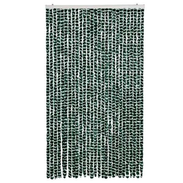 vidaXL Fly Curtain Green and White 118x220 cm Chenille