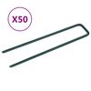 vidaXL Nails for Artificial Grass 50 pcs U-shape Iron