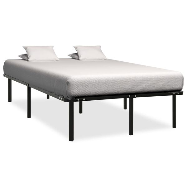 vidaXL Bed Frame without Mattress Black Metal 180x200 cm Super King