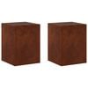 vidaXL Plant Stand 2 pcs Rusty 30 x 30 x 40 cm Weathering Steel