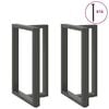 vidaXL Bar Table Legs T-Shaped&nbsp;2 pcs Anthracite 60x35x(90-91) cm Steel