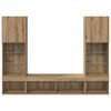 vidaXL TV Wall Units with LED 5 pcs Artisan Oak Engineered Wood