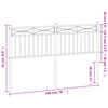 vidaXL Metal Replace Headboard Black 193 cm