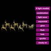 vidaXL LED Reindeers with 40 LEDs 7 pcs Gold PET