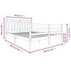 vidaXL Bed Frame without Mattress White Super King Solid Wood