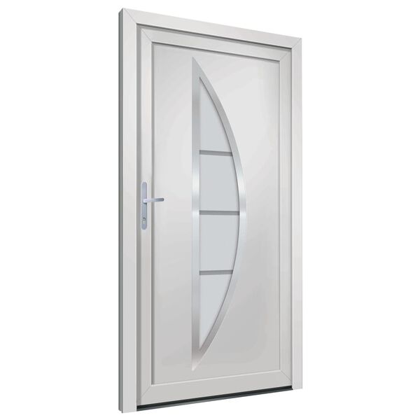 vidaXL Front Door White 108x200 cm PVC