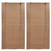 vidaXL Bamboo Roller Blinds 2 pcs 80 x 160 cm Brown