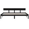 vidaXL Bed Frame without Mattress Black Solid Wood Super King