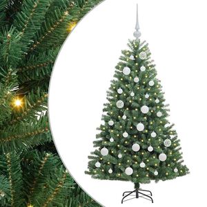 vidaXL Artificial Hinged Christmas Tree Green 120 cm PVC and Metal
