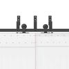 vidaXL Sliding Door Hardware Kit 427 cm Steel Black