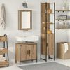 vidaXL Bathroom Furniture Set with Shelf 3 pcs Brown Engineered wood