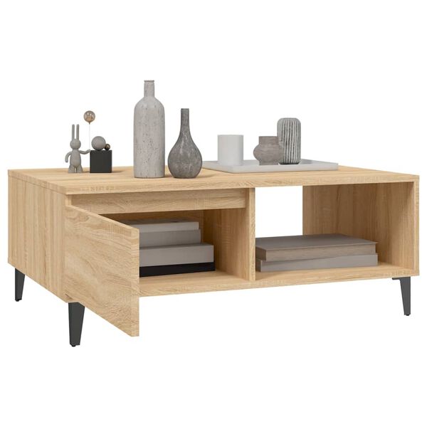 vidaXL Coffee Table Sonoma Oak 90x60x35 cm Engineered Wood