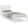vidaXL Extra Long Bed Frame without Mattress White 100x220 cm Solid Wood