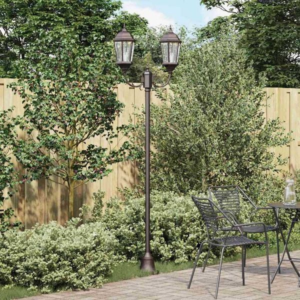 vidaXL Garden Light Bronze 68 x 20 x 235 cm Aluminium and Glass