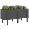 vidaXL Garden Raised Bed Grey 121x50x57 cm Solid Wood Pine