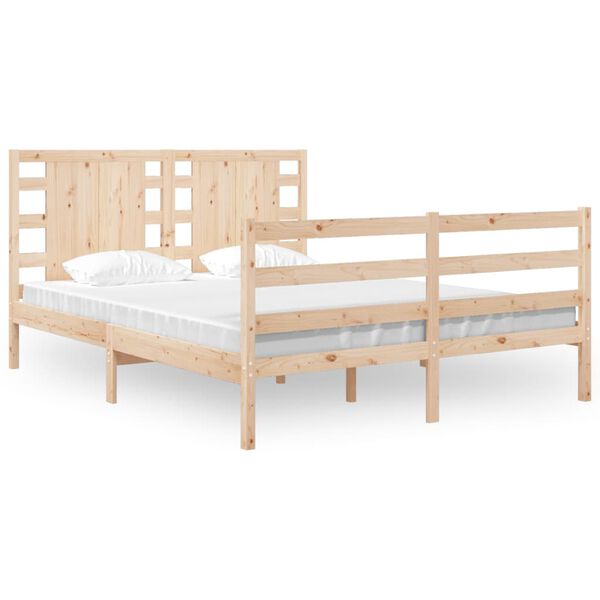 vidaXL Bed Frame without Mattress 120x190 cm Small Double Solid Wood Pine