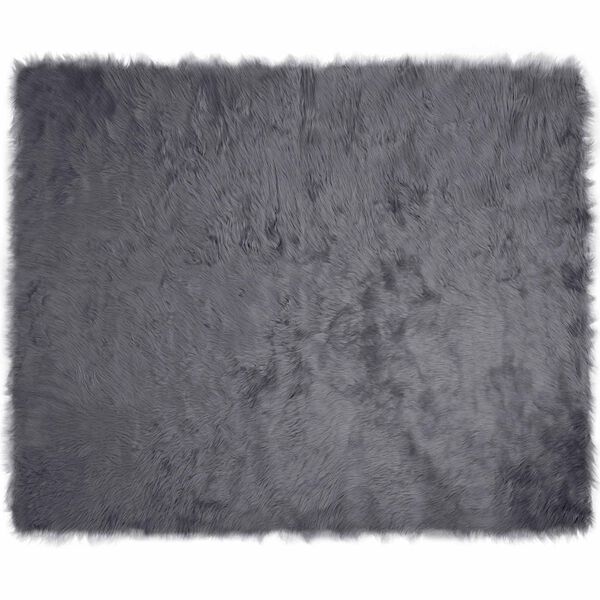 vidaXL Faux Sheepskin Rug Tafalla Anthracite 200 x 280 cm Polyester
