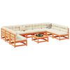 vidaXL 10 Piece Garden Sofa Set Wax Brown Solid Wood Pine