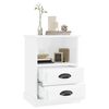 vidaXL Bedside Cabinet High Gloss White 43x36x60 cm