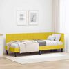 vidaXL Corner Bed Frame with Headboard Yellow 80 cm x 200 cm Velvet