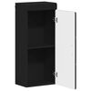 vidaXL Bathroom Wall Cabinet with Shelf TULUM Black 37 x 24.5 x 86 cm