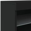 vidaXL Sideboard with LED Lights Black 181.5x37x67 cm