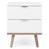 Finori Bedside Cabinet G&ouml;teborg 60 White and Sonoma Oak