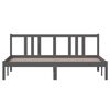 vidaXL Bed Frame without Mattress Grey Solid Wood 160x200 cm
