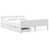 vidaXL Bed Frame without Mattress White Solid Wood Pine 140x200 cm