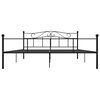 vidaXL Bed Frame without Mattress Black Metal 180x200 cm Super King