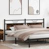 vidaXL Headboard Smoked Oak 193 cm Engineered Wood and Steel