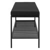 House Nordic Bench Avery with Shelf and Cushion Black