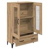 vidaXL Highboard Artisan Oak 70 x 31 x 115 cm Engineered Wood and Iron